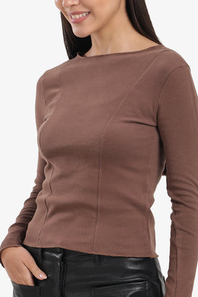 Slim Boat Neck Top