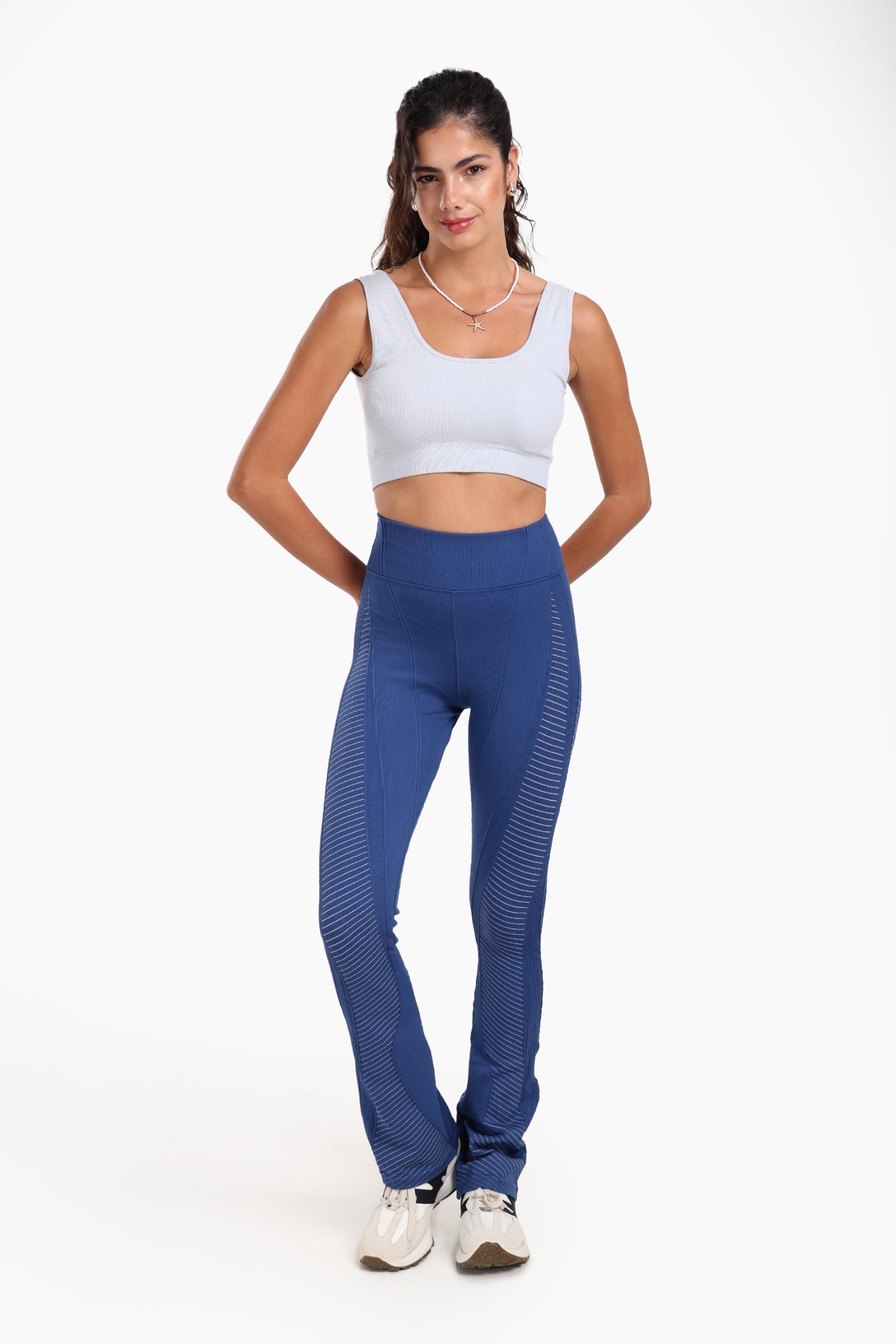 Textured High-Waist Sports Pants