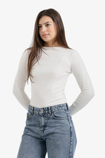 Slim Boat Neck Top