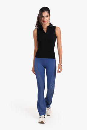 Seamless Polo Collar Top
