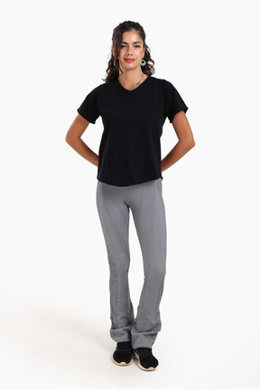 Textured High-Waist Sports Pants