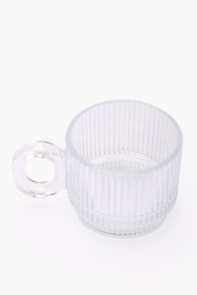 Ribbed Glass Small Cup