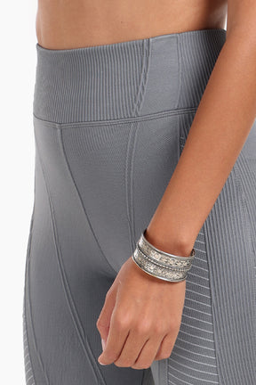 Textured High-Waist Sports Pants