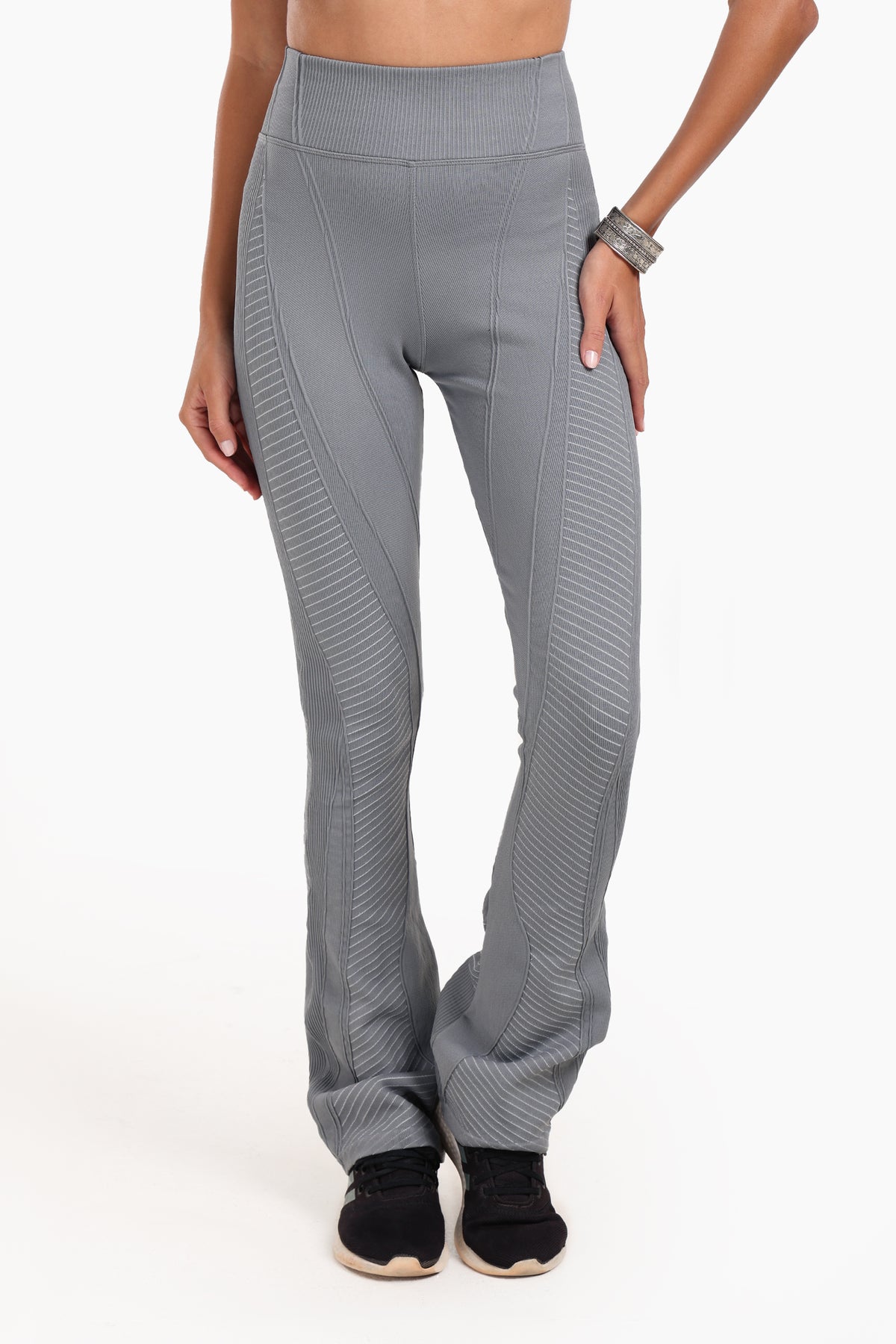 Textured High-Waist Sports Pants