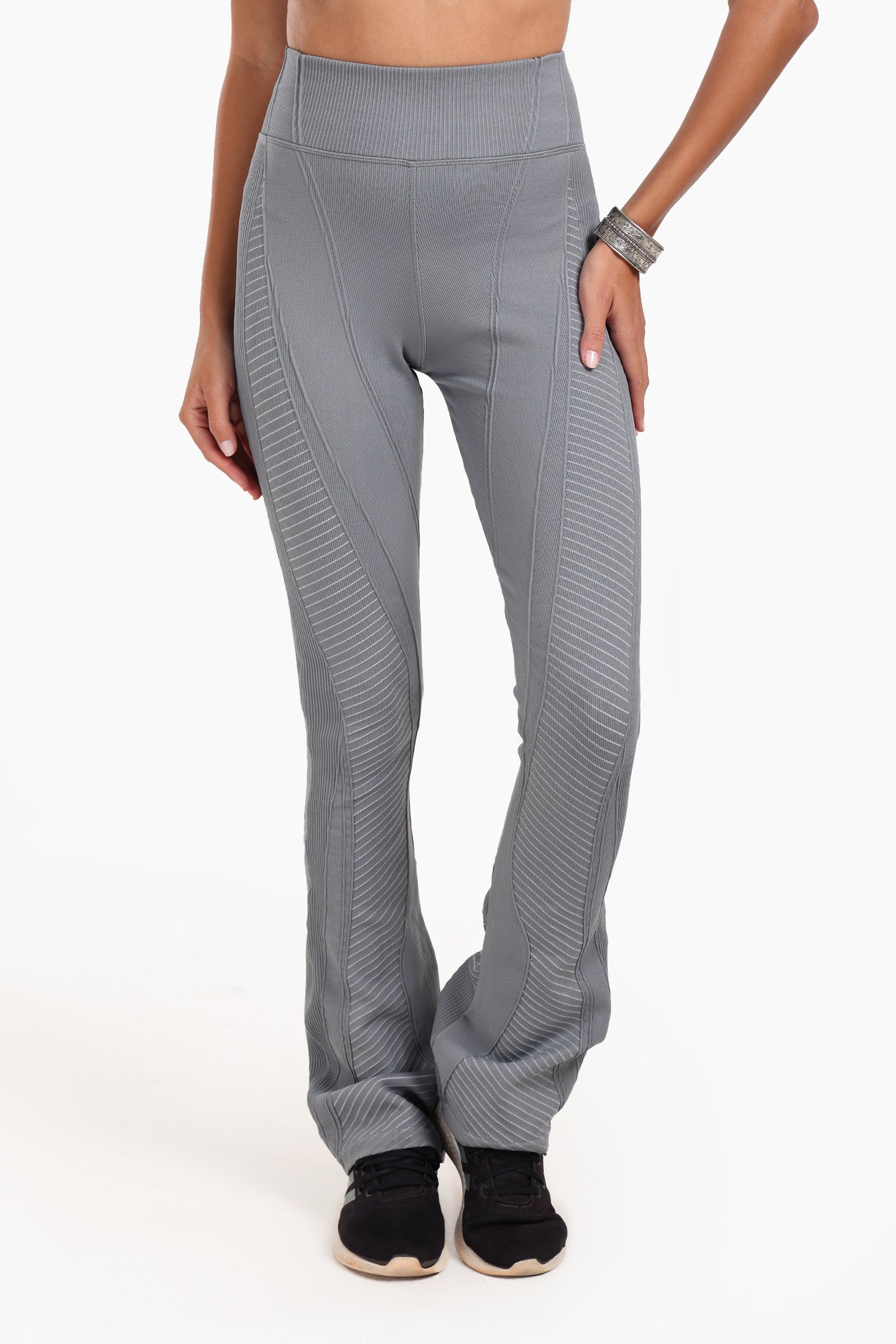 Textured High-Waist Sports Pants