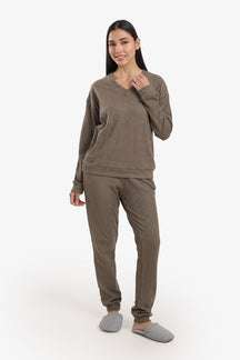 Cable Knit Pattern Pyjama Set