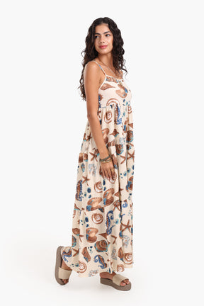Seashell Tiered Beach Dress