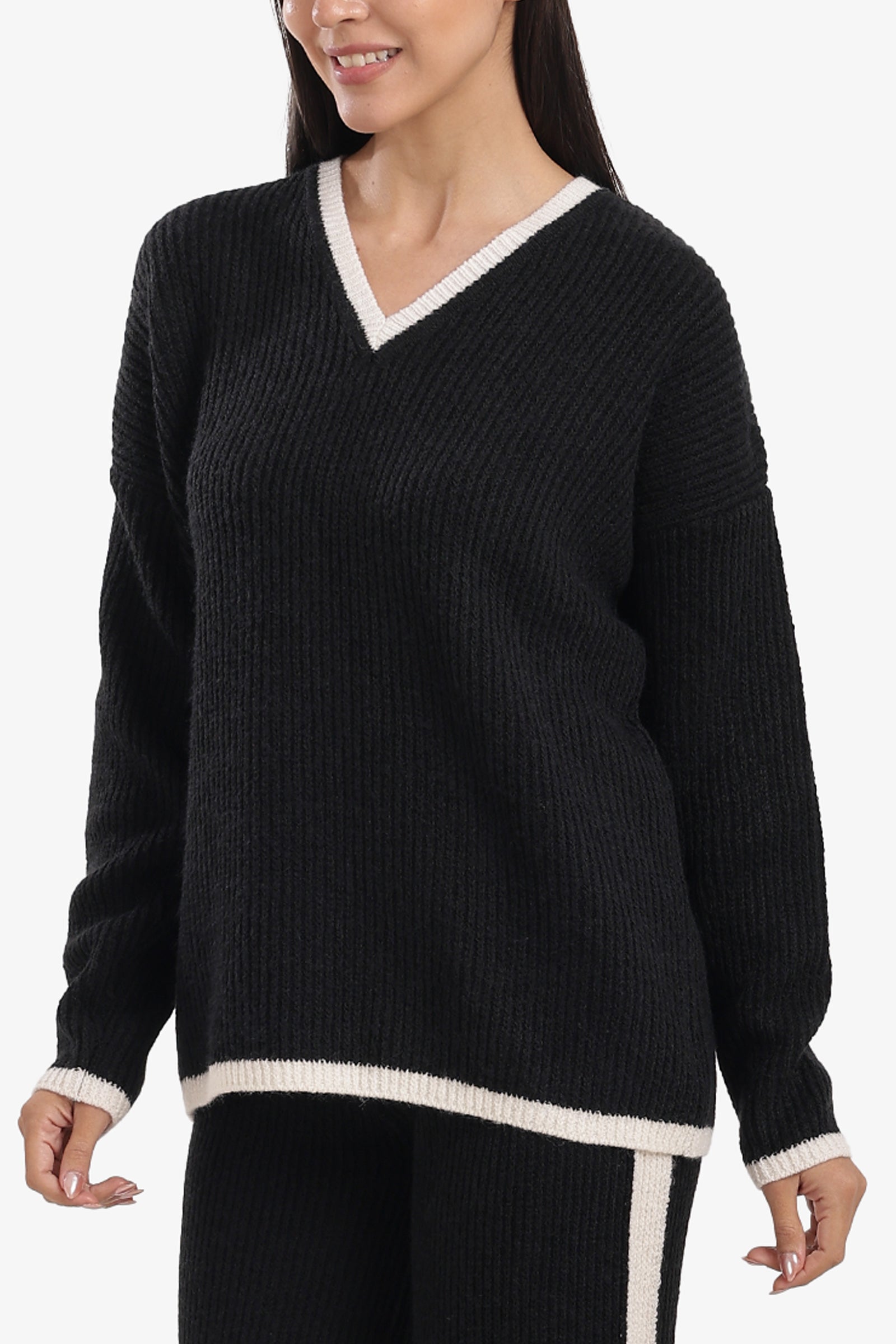 Contrast Trim Lounge Set