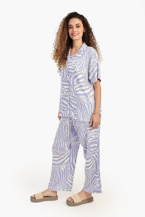 Colored Button-Up Pyjama Set