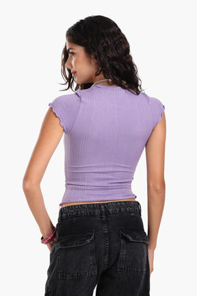 Seamless Ribbed Slim Fit Top