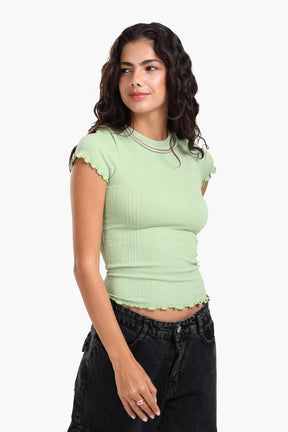 Seamless Ribbed Slim Fit Top