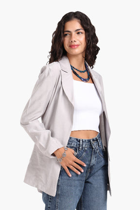Oversized Notch Collar Blazer
