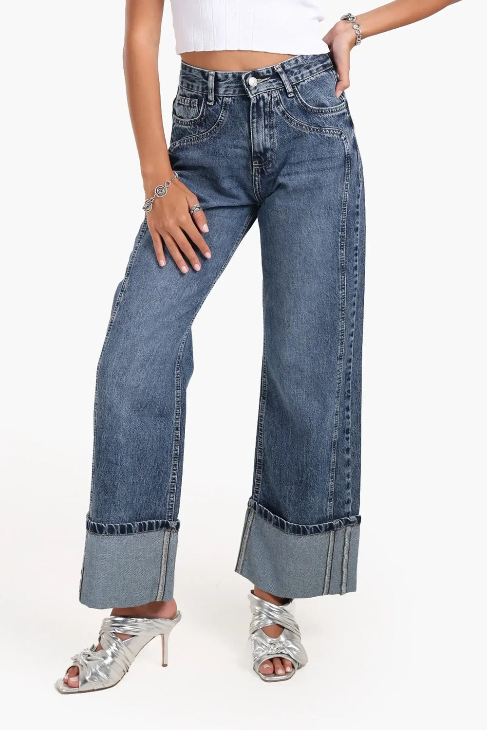 Folded Leg Jeans