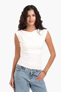 Boat Neck Slim Fit Top
