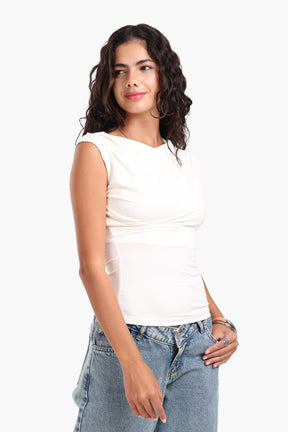 Boat Neck Slim Fit Top