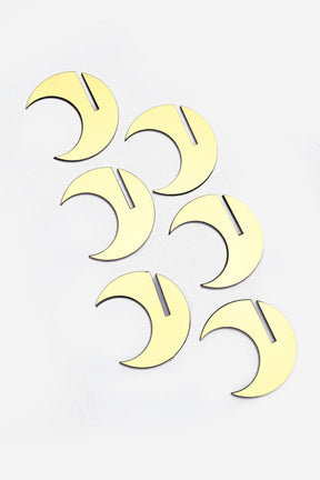 Gold Crescent Cup Markers (Set of 6)