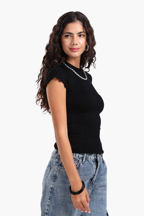 Seamless Ribbed Slim Fit Top