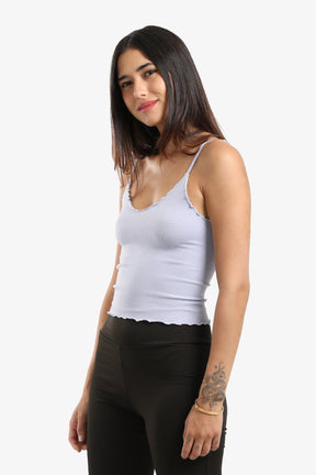 Plunge Ruffled Neck Top