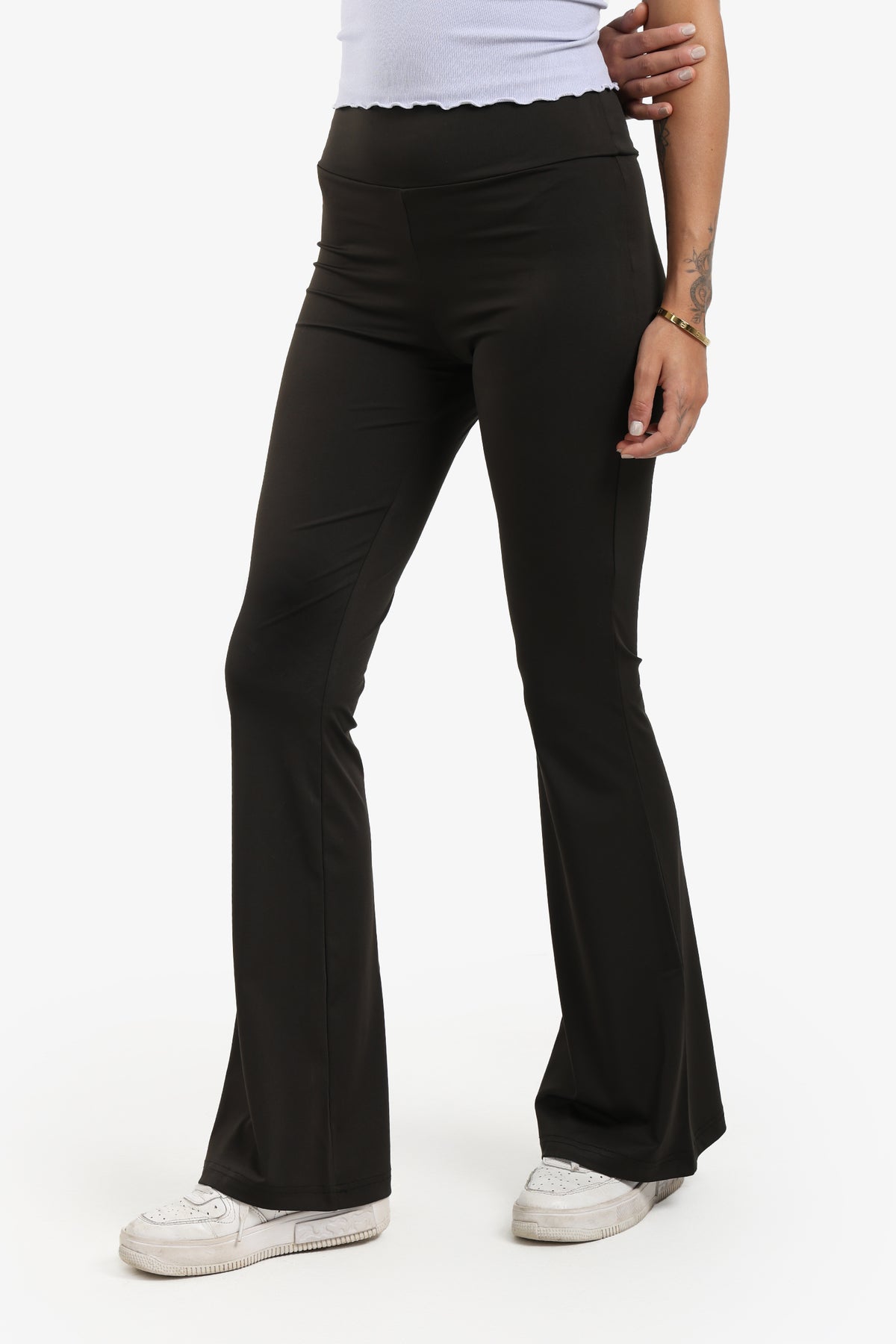 Black High Rise Flare Pants