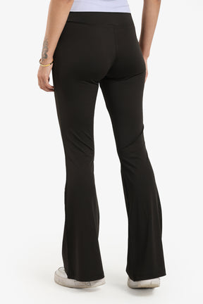 Black High Rise Flare Pants