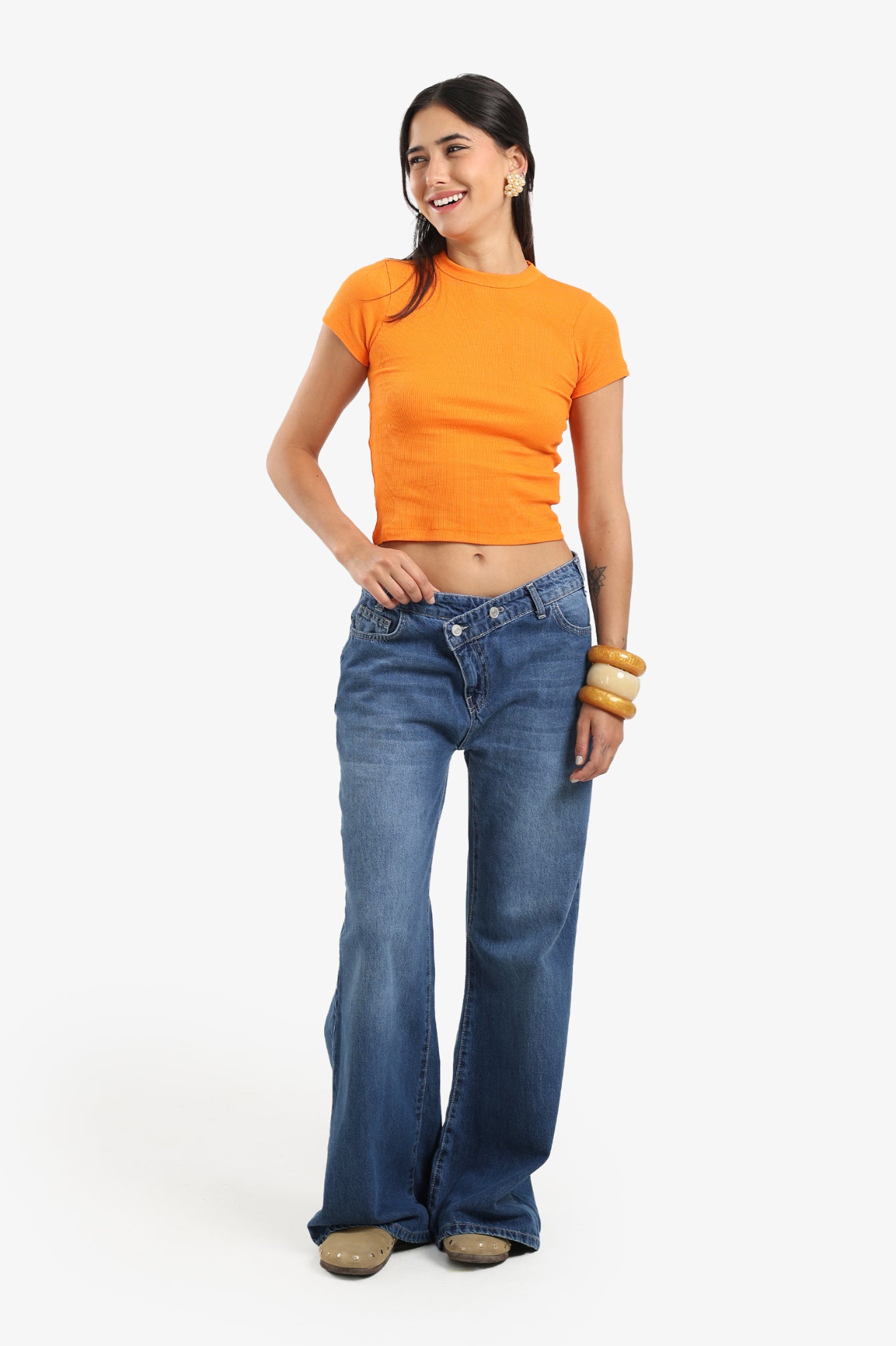 High-Rise Straight-Leg Jeans