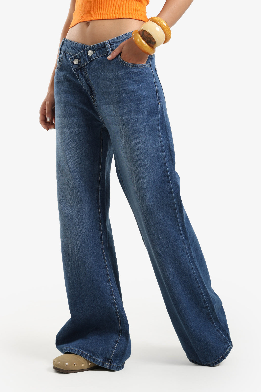 High-Rise Straight-Leg Jeans