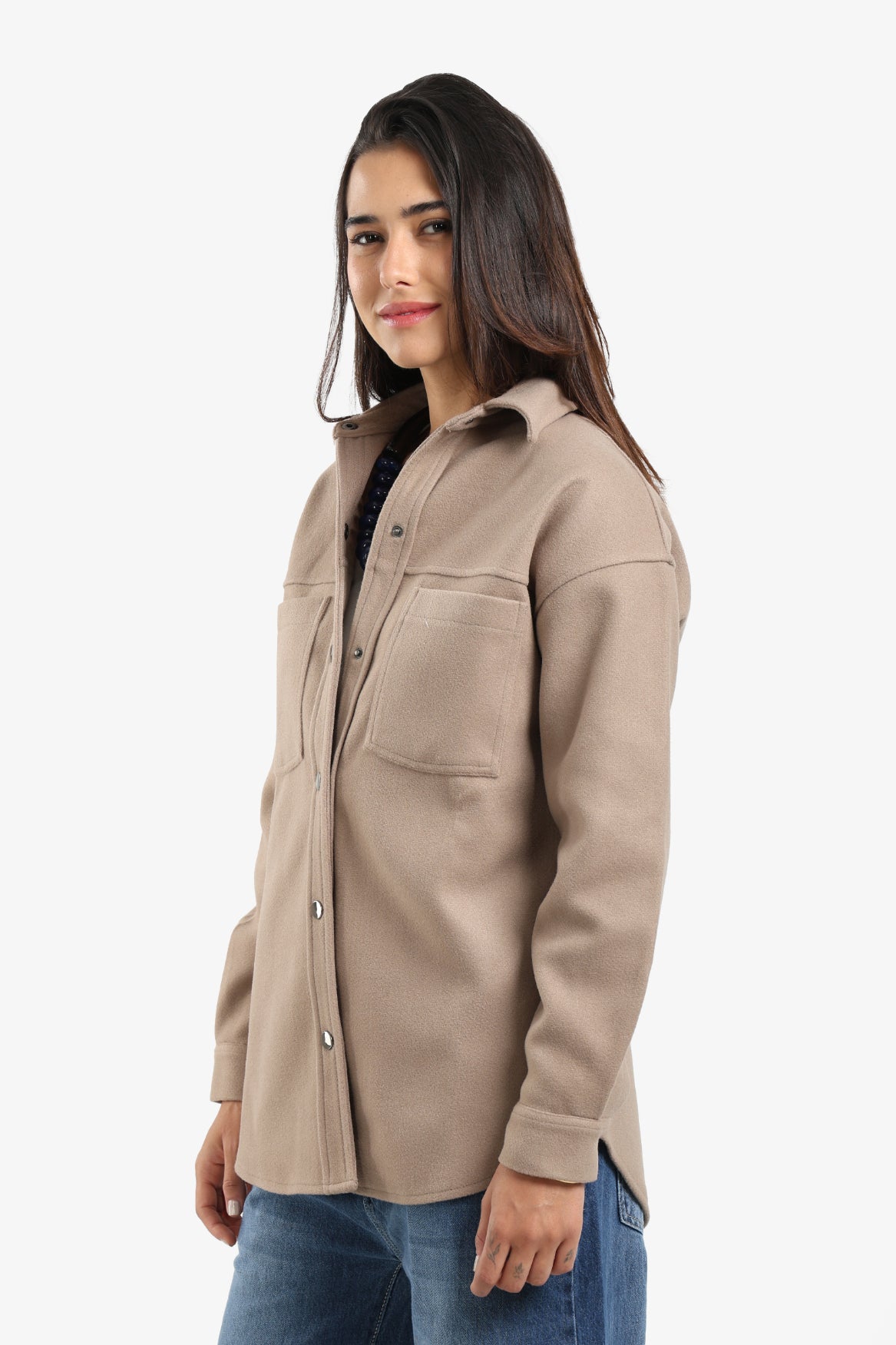 Button-Down Fleece Overshirt