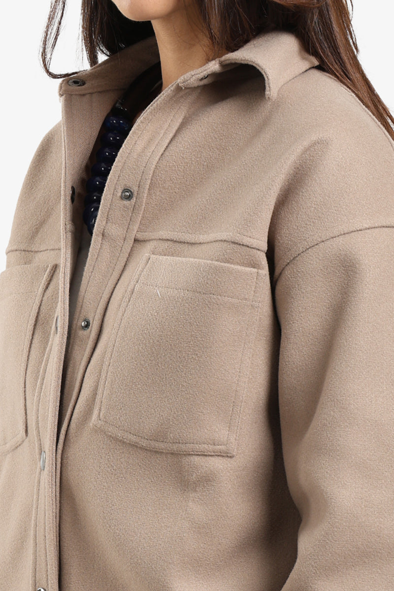 Button-Down Fleece Overshirt