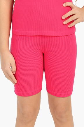 Girly Ribbed Cycling Shorts