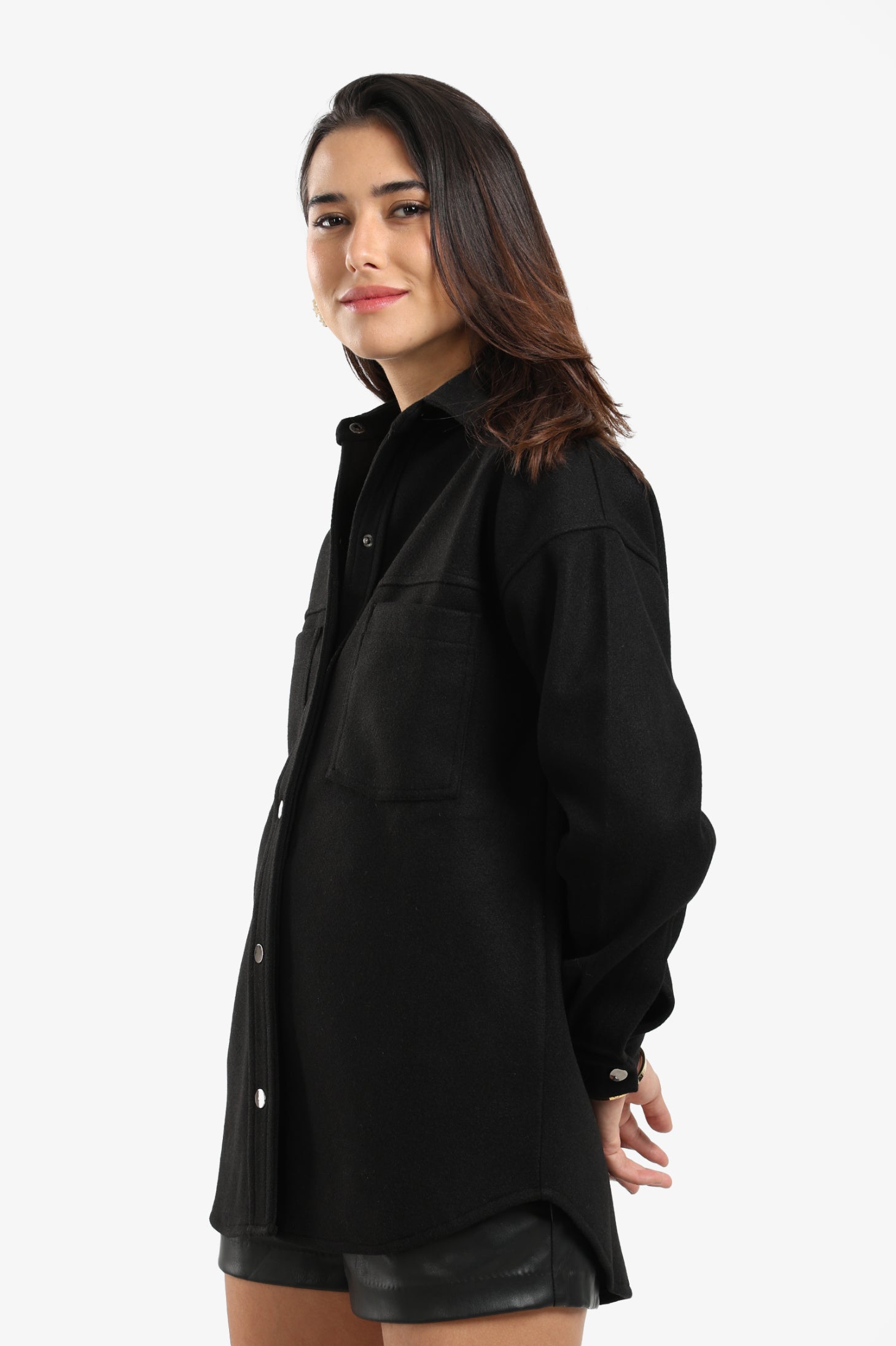 Button-Down Fleece Overshirt