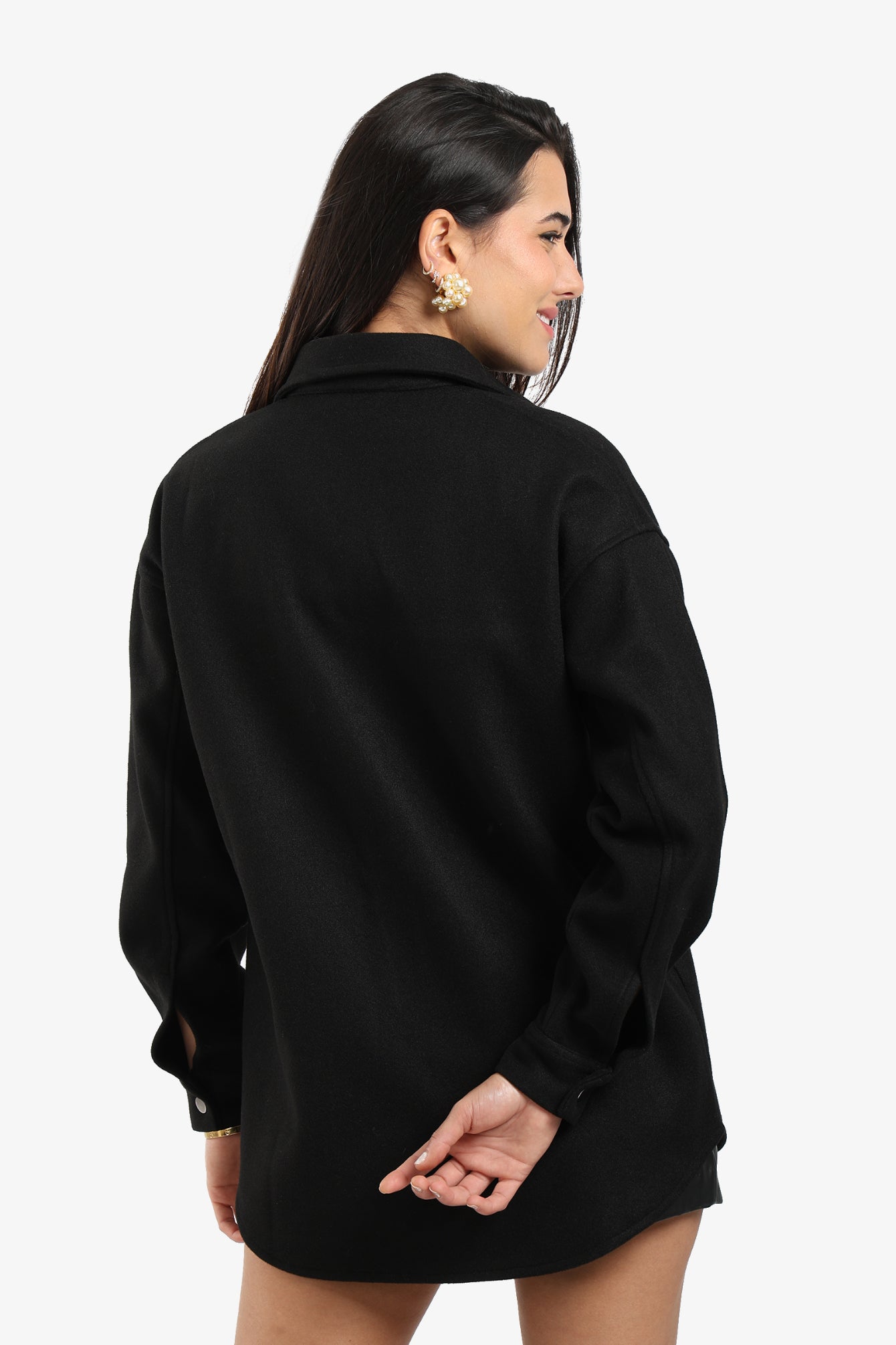 Button-Down Fleece Overshirt