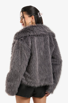 Sherpa Open Neckline Coat