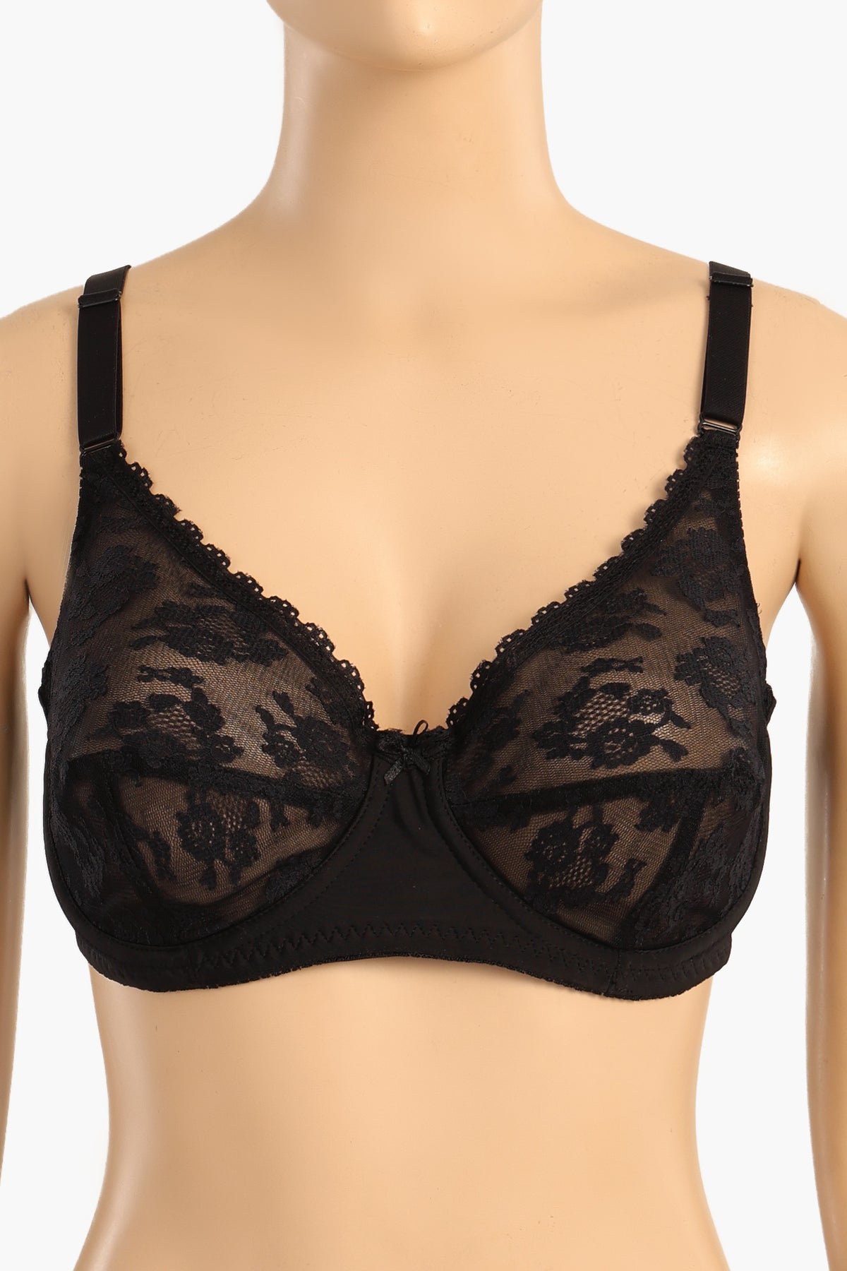 Lace-Detail Minimizer Bra