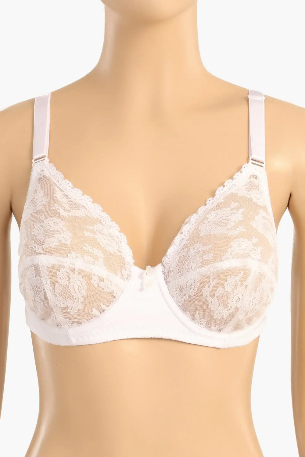 Lace-Detail Minimizer Bra