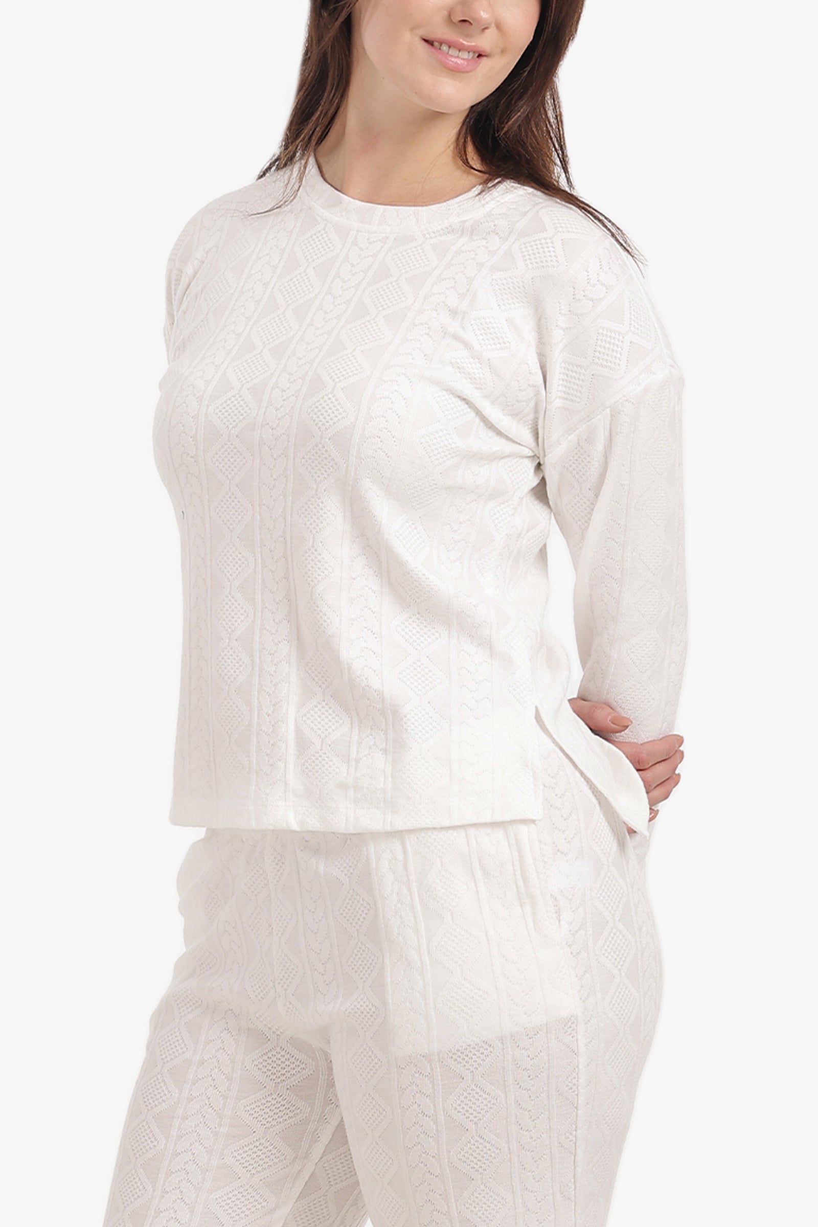 Self-Pattern Relaxed Pyjama Set