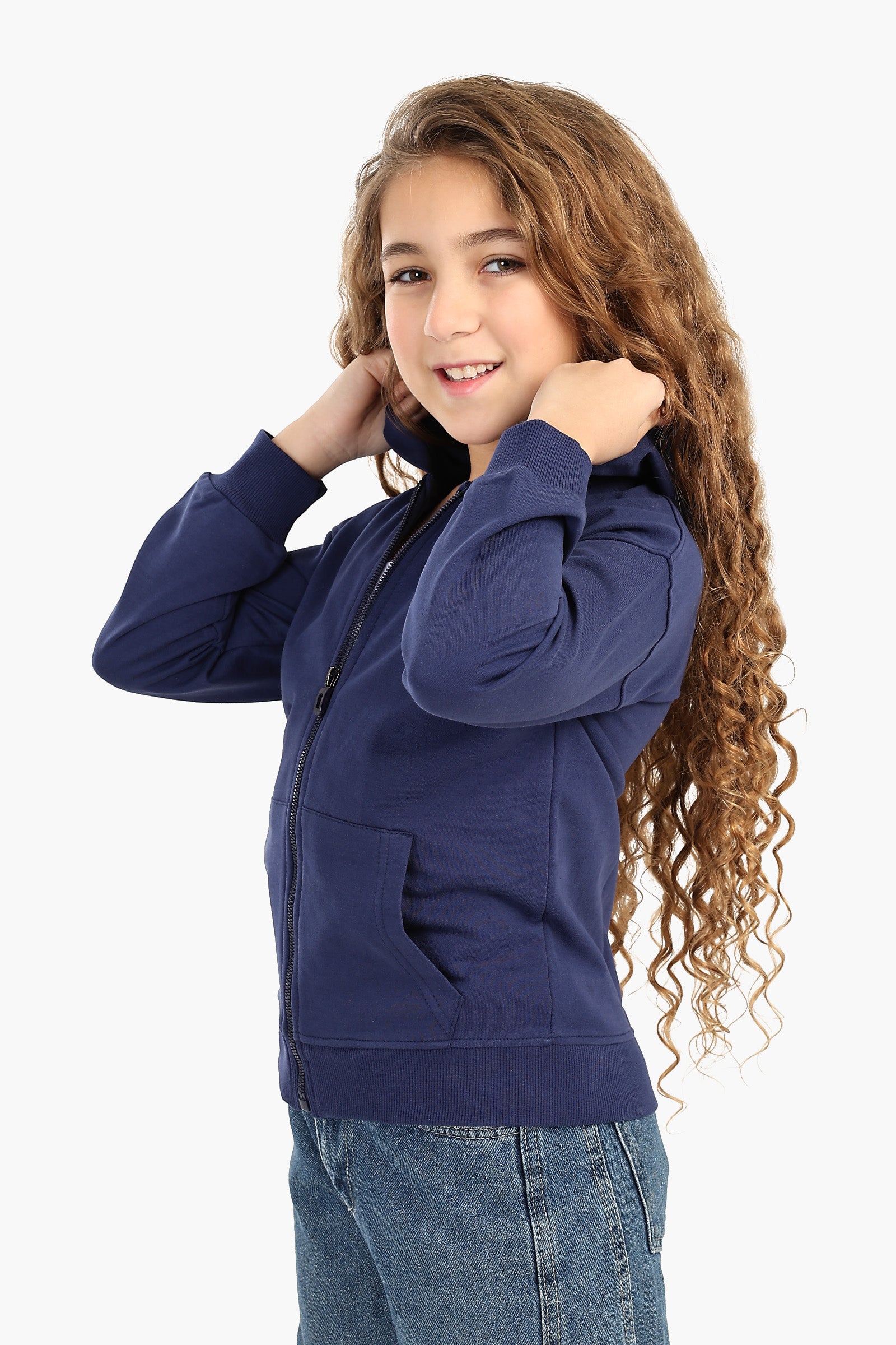 Girly Hooded Zip-Up Sweatshirt