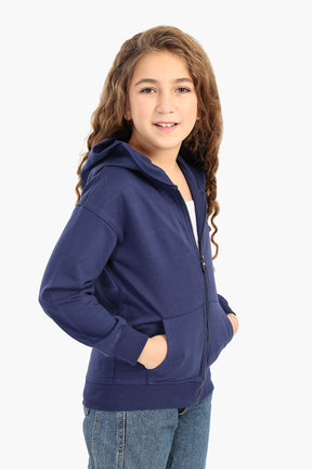 Girly Hooded Zip-Up Sweatshirt