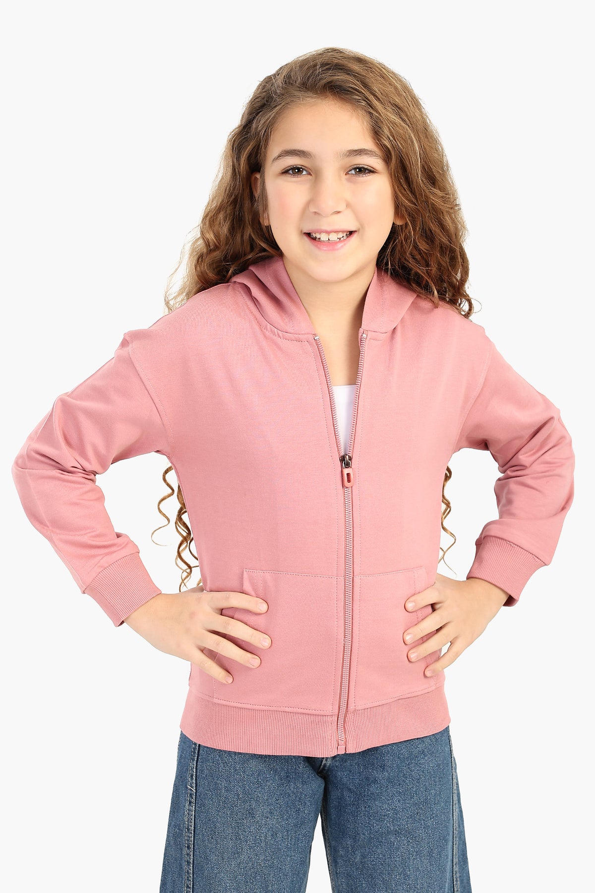 Girly Hooded Zip-Up Sweatshirt