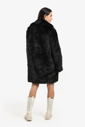 Above-Knee Sherpa Coat