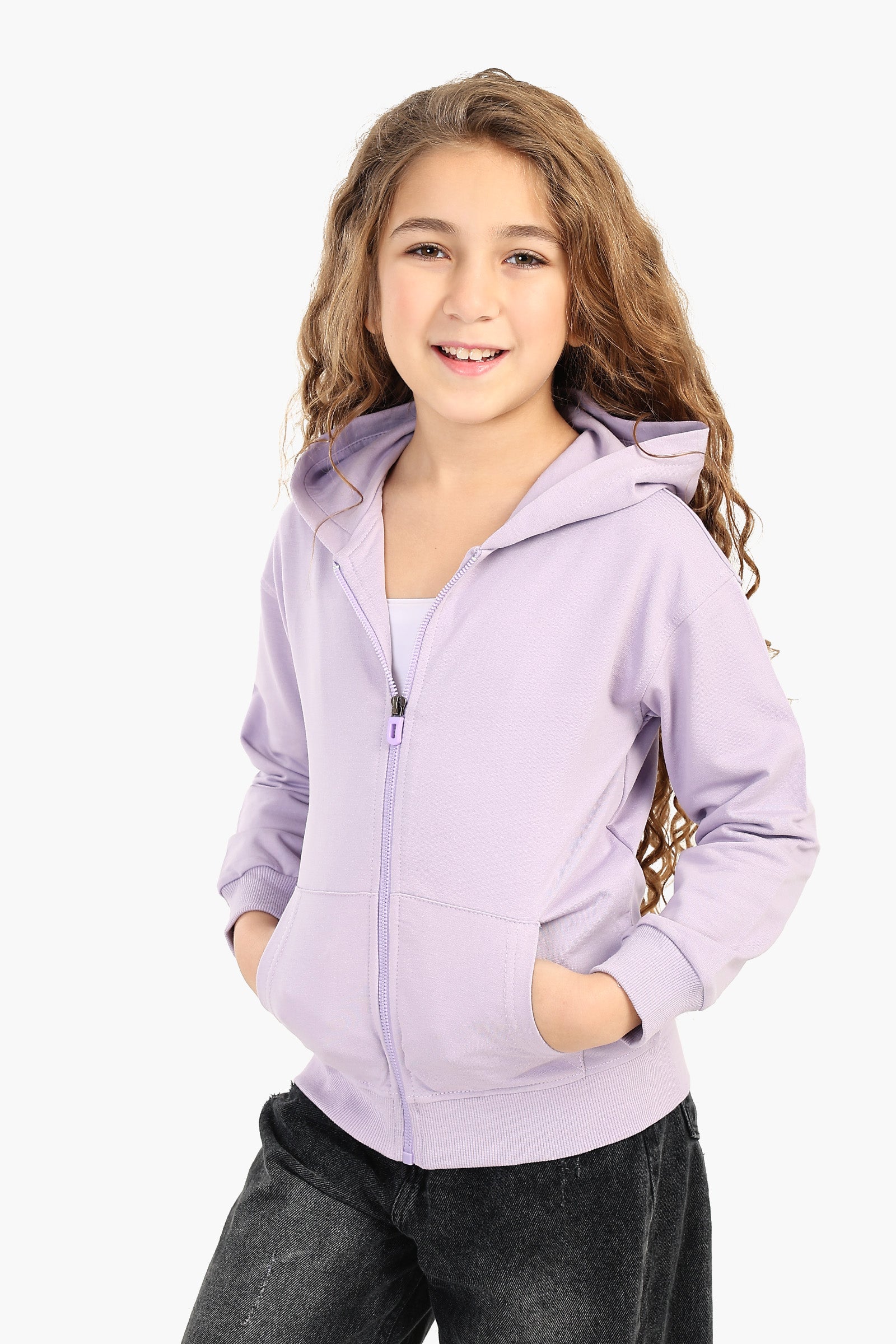 Girly Hooded Zip-Up Sweatshirt