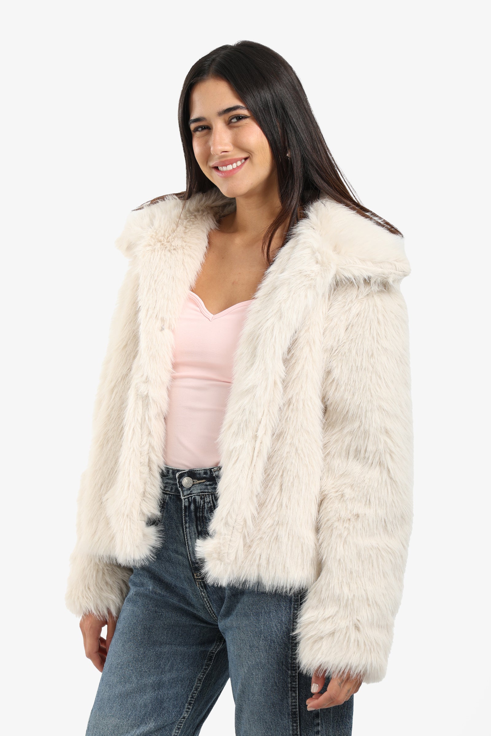 Sherpa Open Neckline Coat