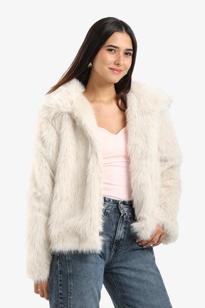 Sherpa Open Neckline Coat