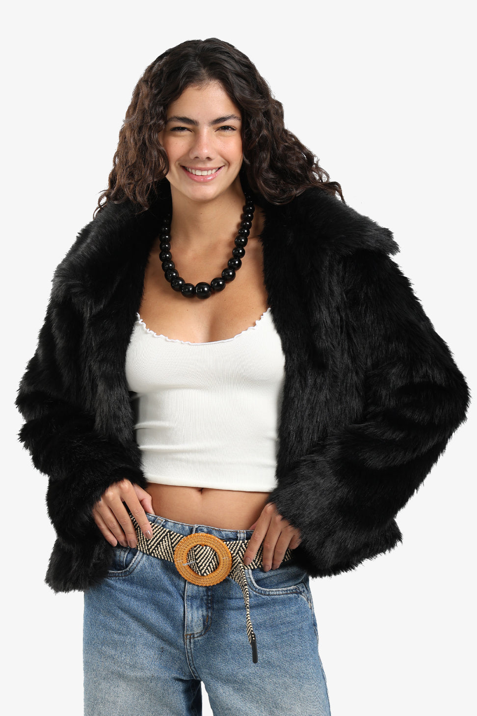 Sherpa Open Neckline Coat