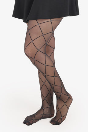 Criss Cross Lurex Pantyhose