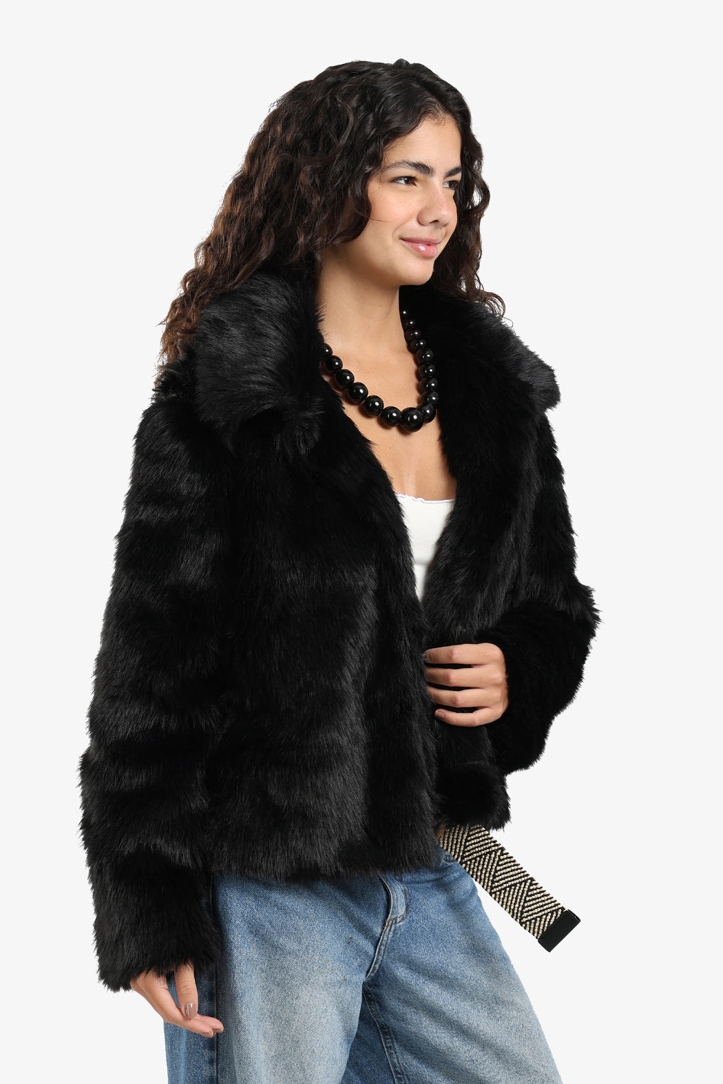 Sherpa Open Neckline Coat