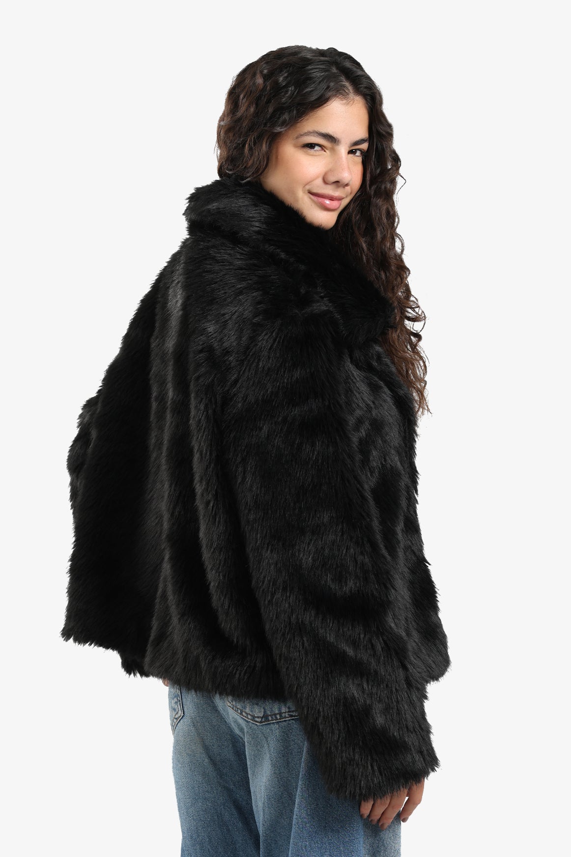 Sherpa Open Neckline Coat