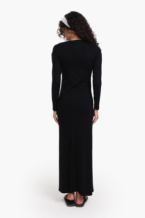 Slim Dress with Back Slit