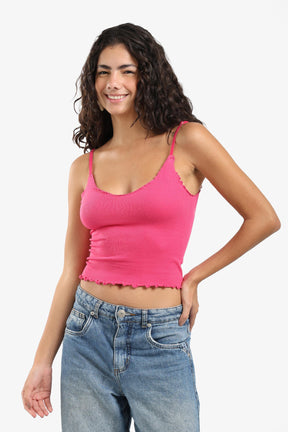 Plunge Ruffled Neck Top