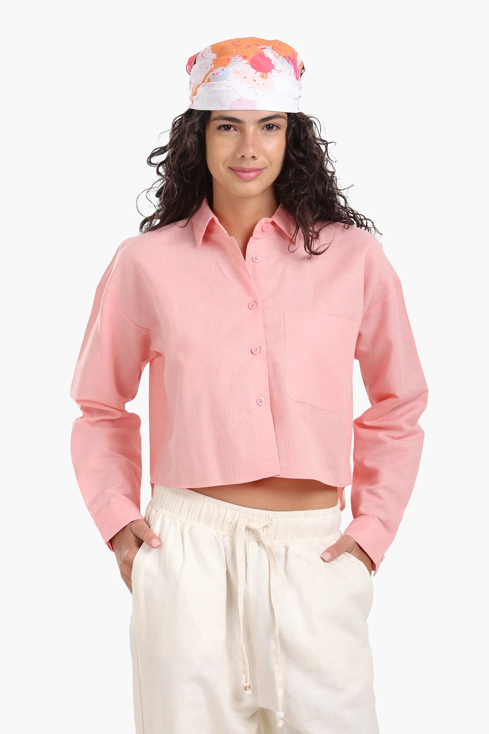 Long Sleeves Cropped Shirt