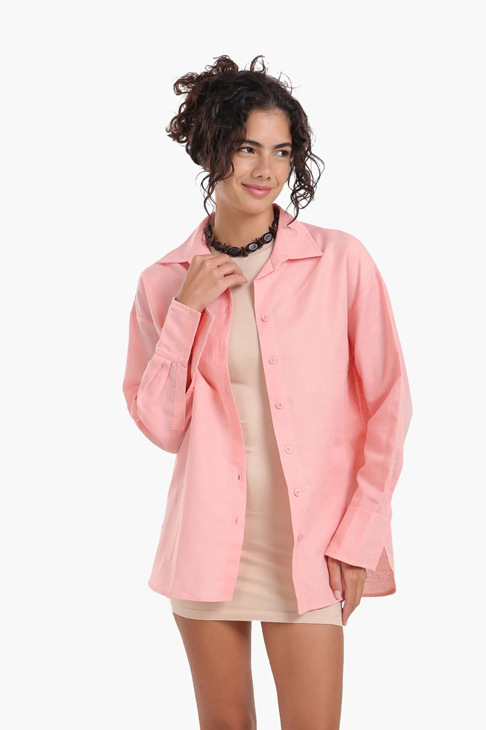 قميص كتان بكم